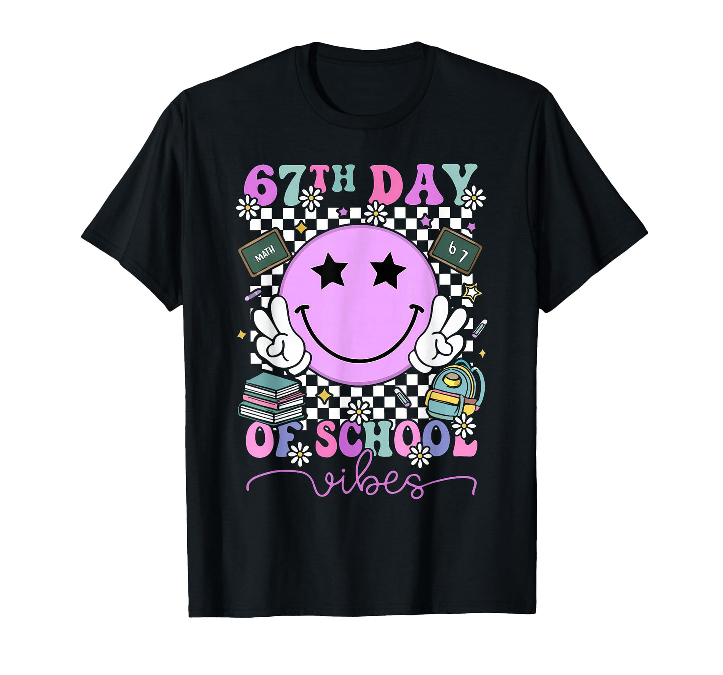 67th Days of School Funny Viral 6 7 Six Seven Meme T-Shirt