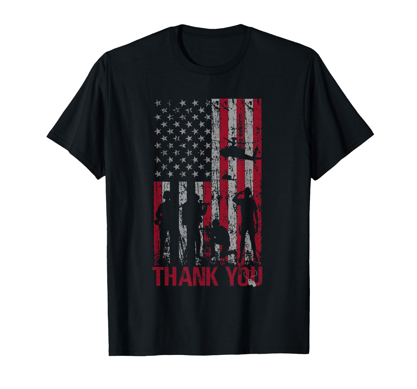 Thank You Memorial Day Veteran Military Flag Design American T-Shirt