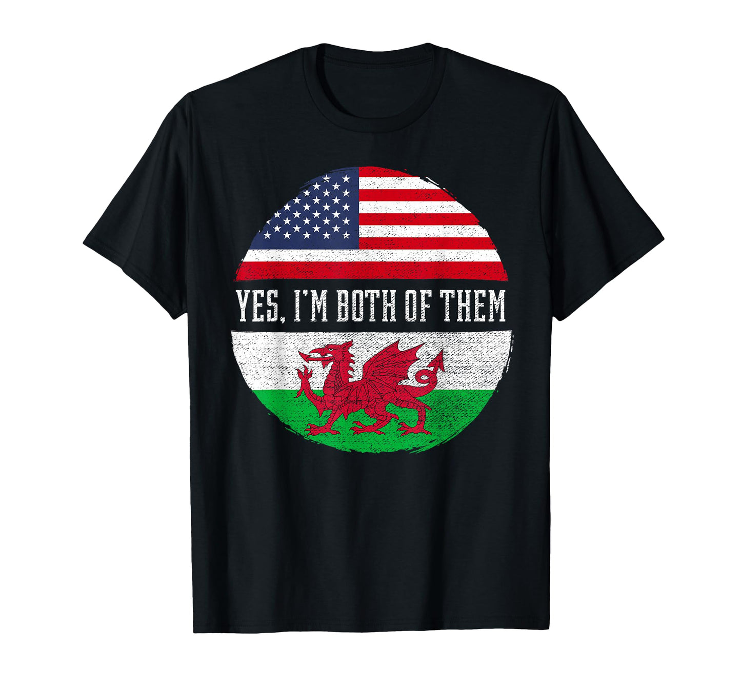 Half American Half Welsh USA Flag Wales Heritage DNA T-Shirt for Women Kids Men