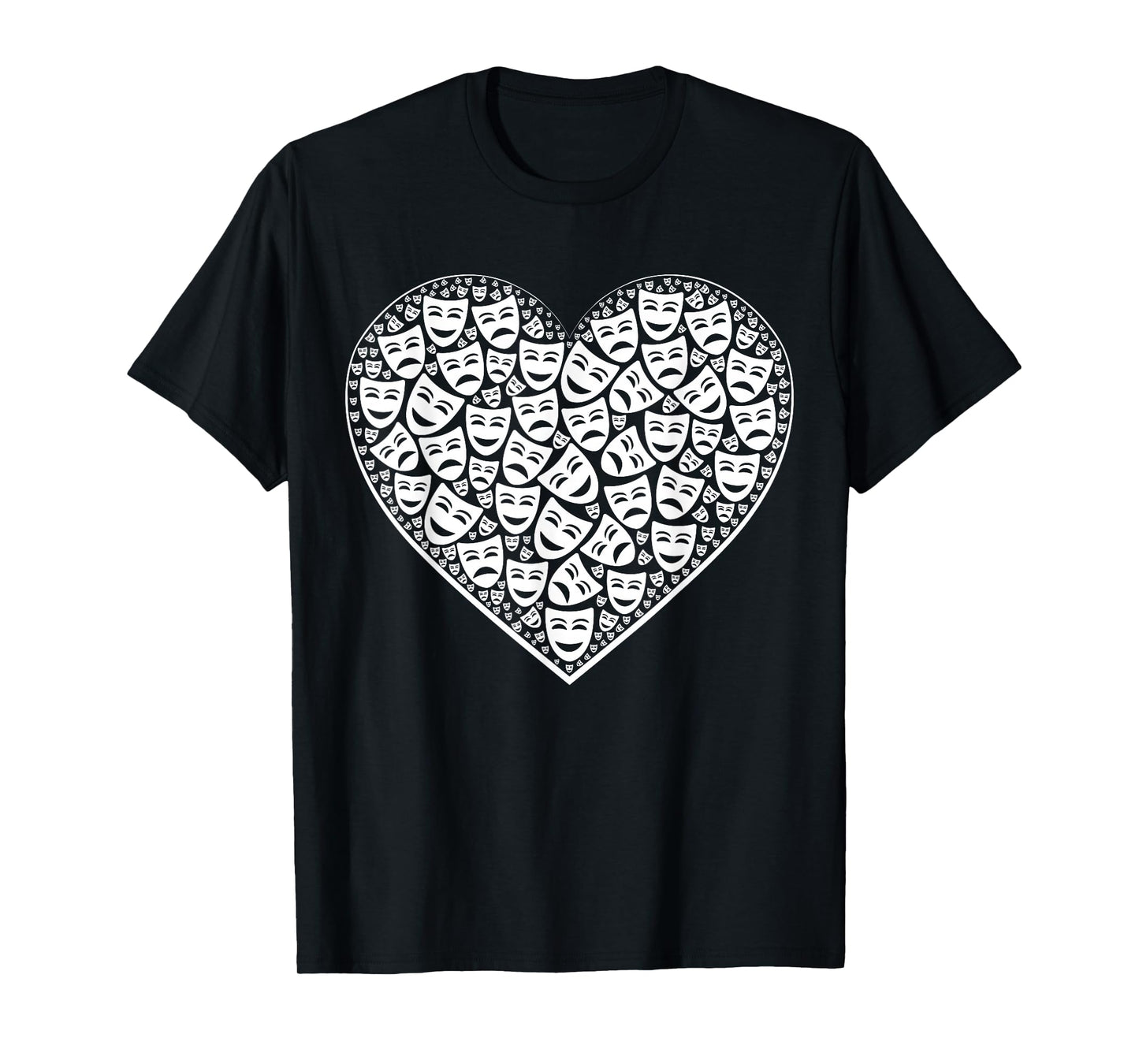 Drama Theatre Nerd Mask Lover Heart Theater Actress Gifts T-Shirt