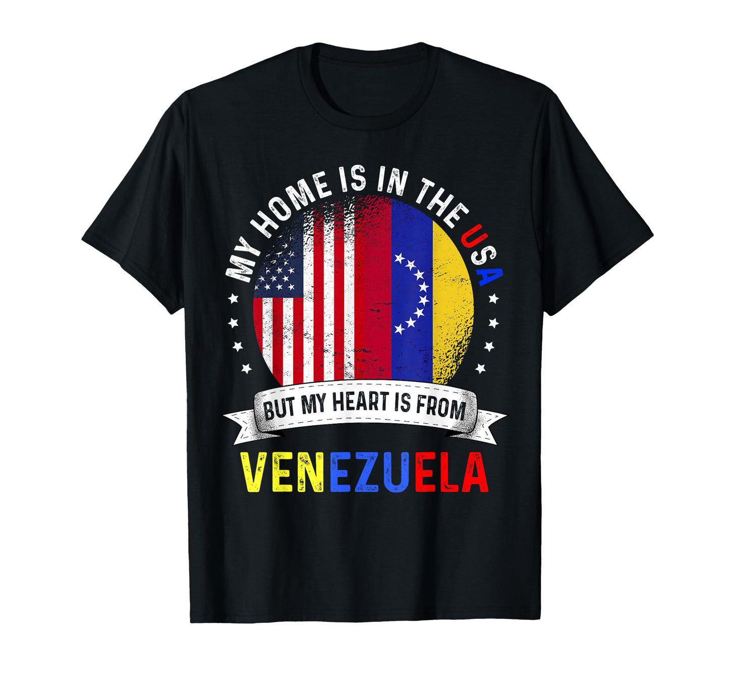 Venezuelan American Patriot Heart is from Venezuela Flag T-Shirt