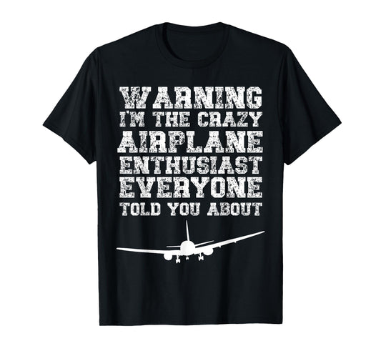 Airplane Enthusiast Men Pilot Plane Funny Aviation For Kids T-Shirt