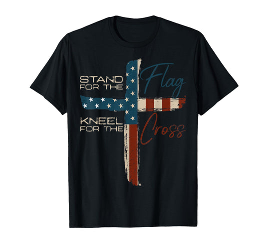American Patriotic Faith 4th of July Freedom Day USA Flag Religious Quote Christian Faith T-Shirt