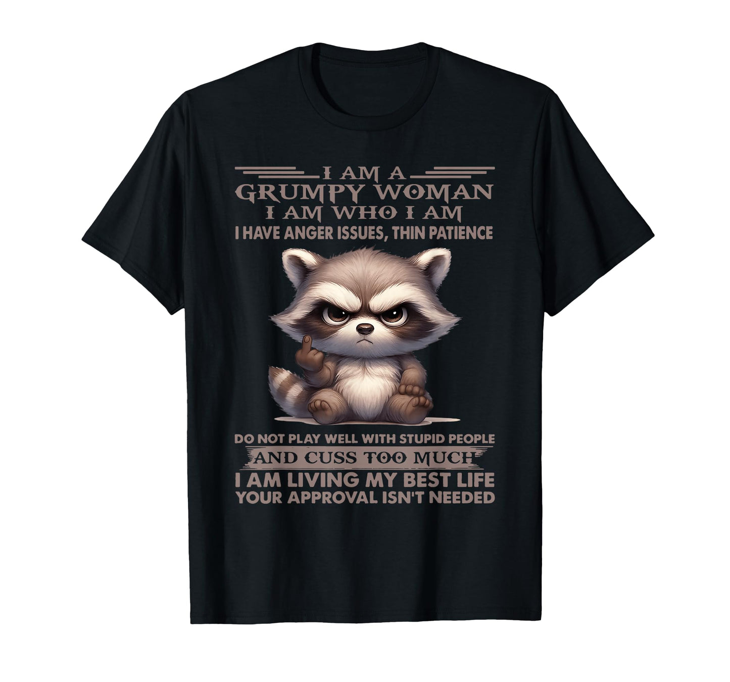 I am a grumpy old woman I am who I am I have anger issue T-Shirt