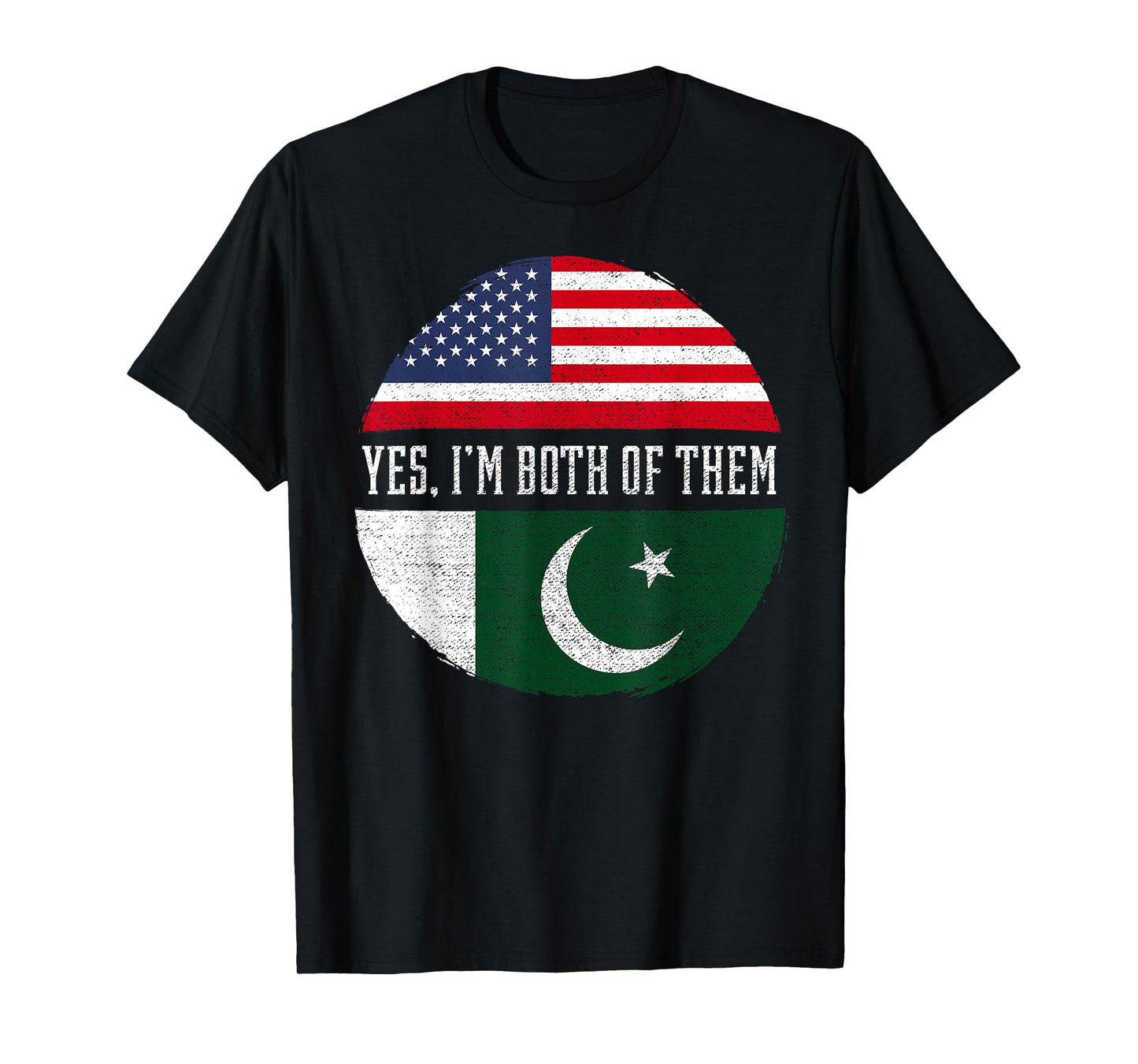 Half American Half Pakistani USA Flag Pakistan Heritage DNA Women Kids Men T-Shirt