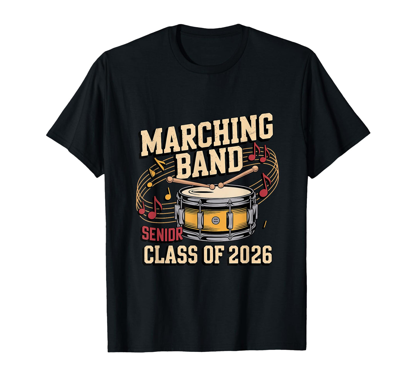 Marching Band Senior Class of 2026 Drumline T-Shirt