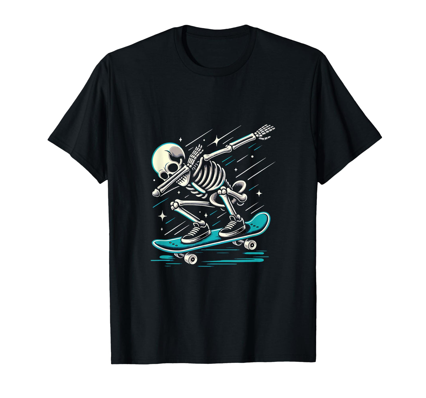 Dabbing Skeleton Skater skateboard lover T-Shirt
