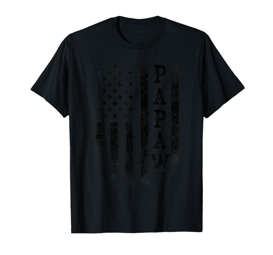 Papaw Patriotic American USA Flag Father's Day Papaw T-Shirt