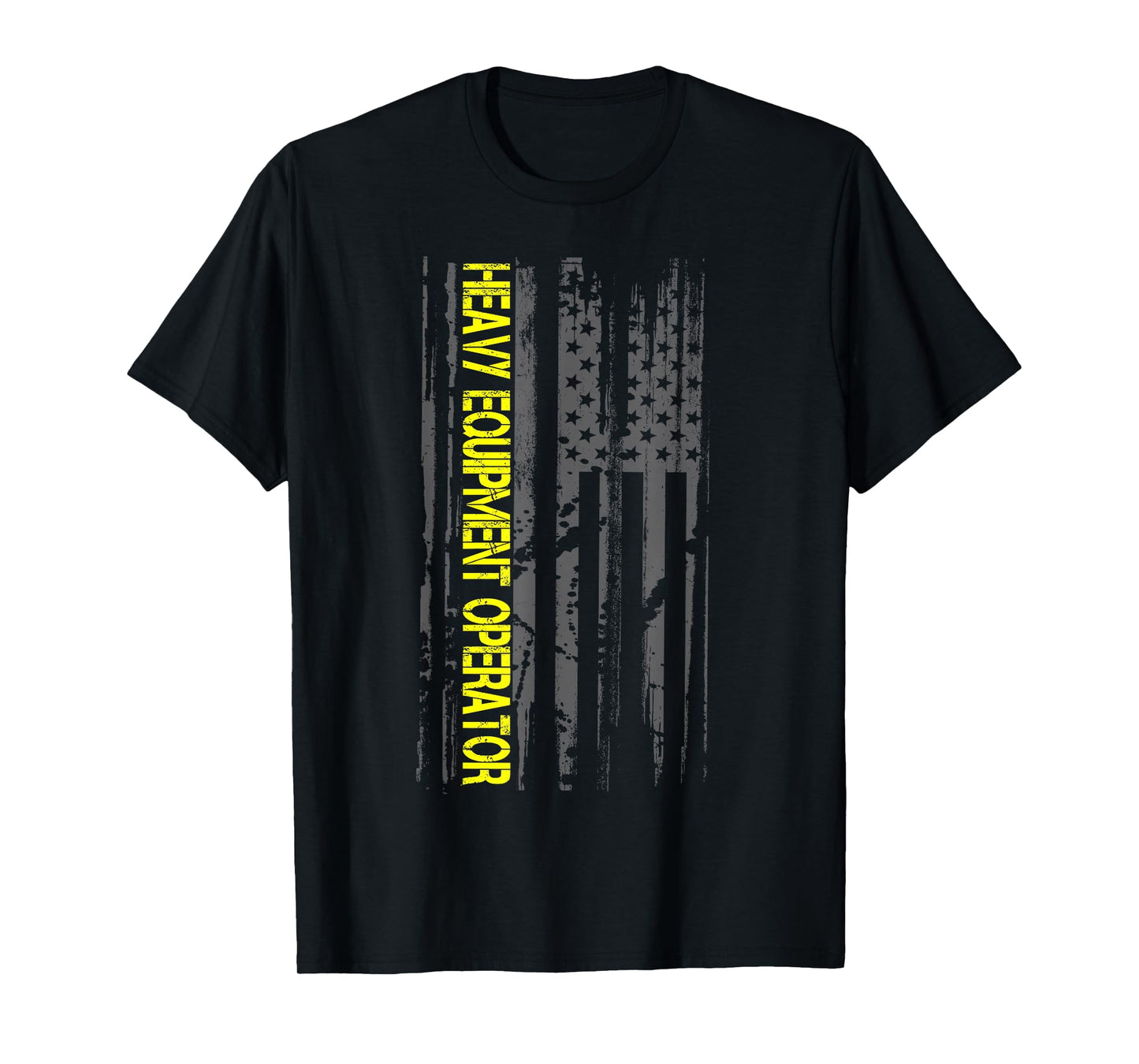 Heavy Machinery Equipment Operator Patriotic American Flag T-Shirt