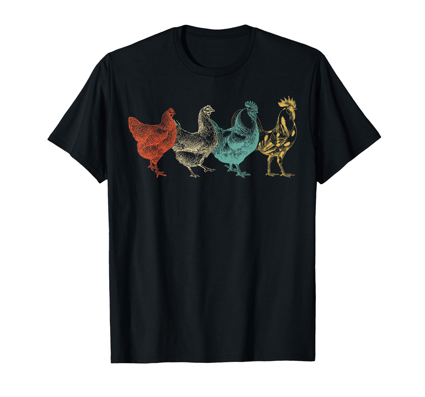 Chicken Retro Vintage Poultry Farmer Women Men Farm Lover T-Shirt