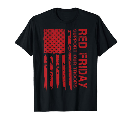 RED Friday Remember Everyone Deployed Every Friday Veterans T-Shirt