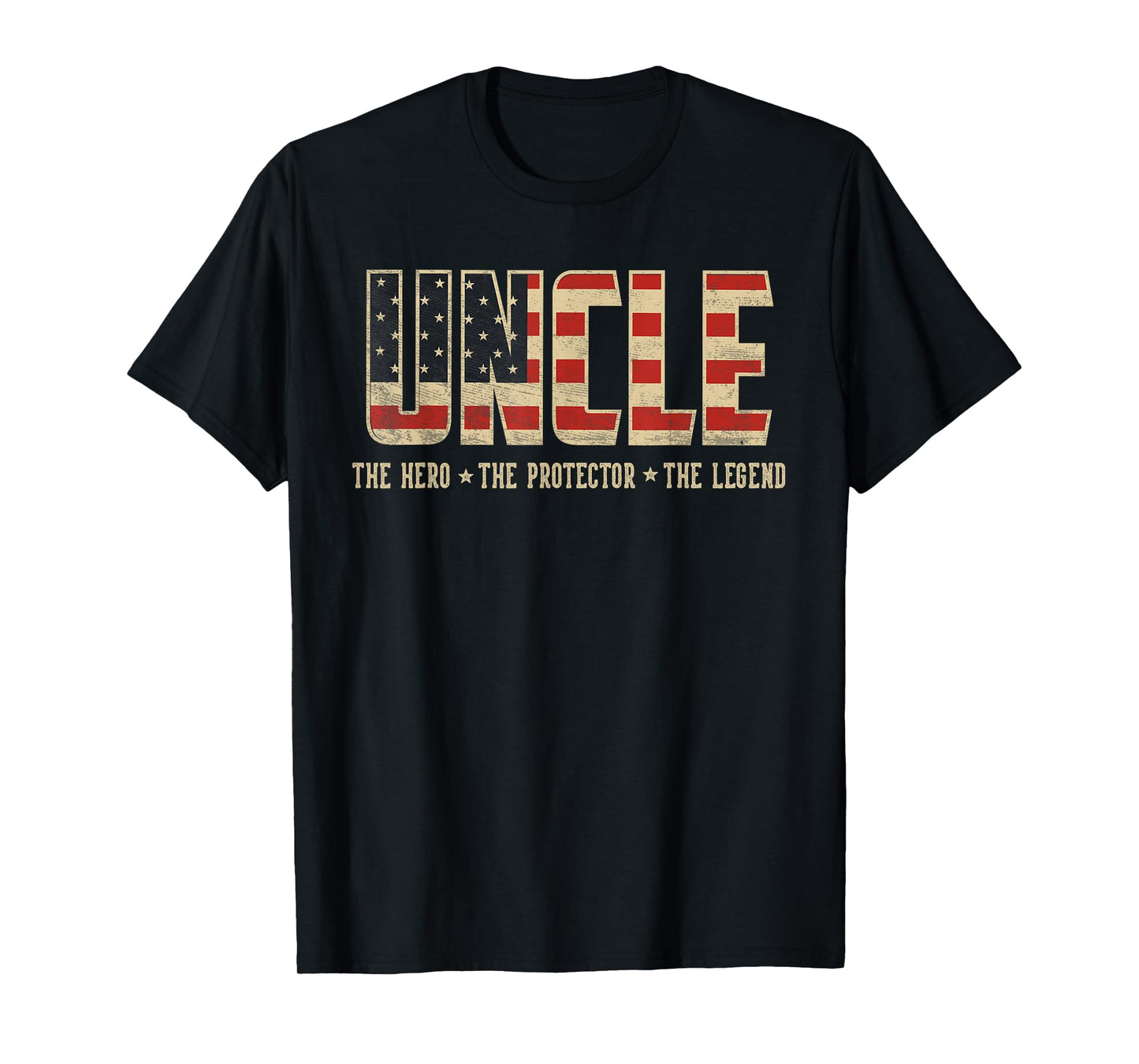 Uncle Protector Hero Legend USA Flag Uncle Father's Day T-Shirt