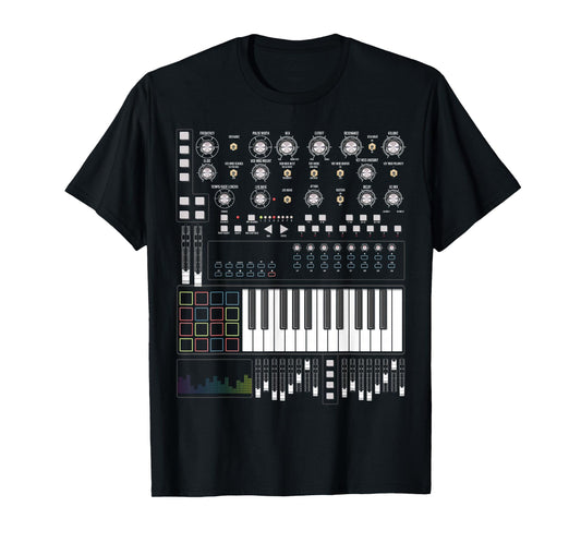 Electronic Music Synthesizer Techno Music DJ Producer T-Shirt