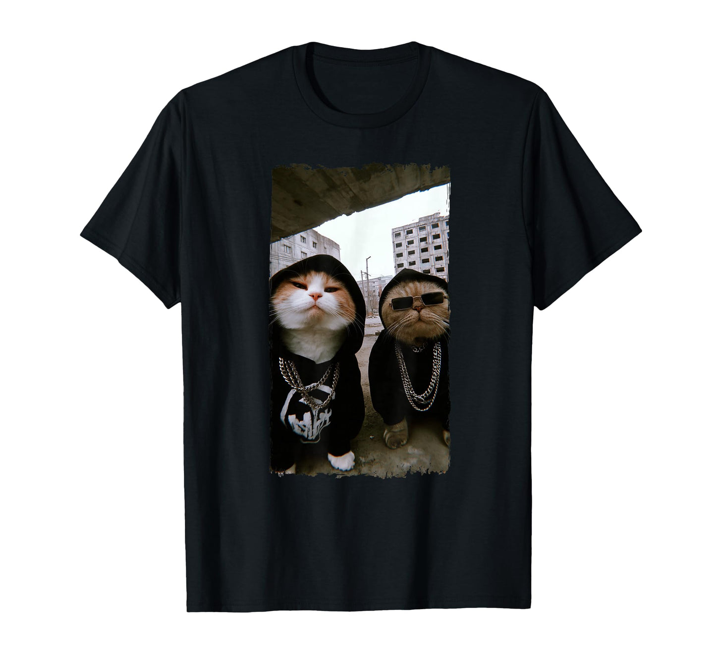 Gangster Cats Streetwear Cool cat Motif Funny T-Shirt