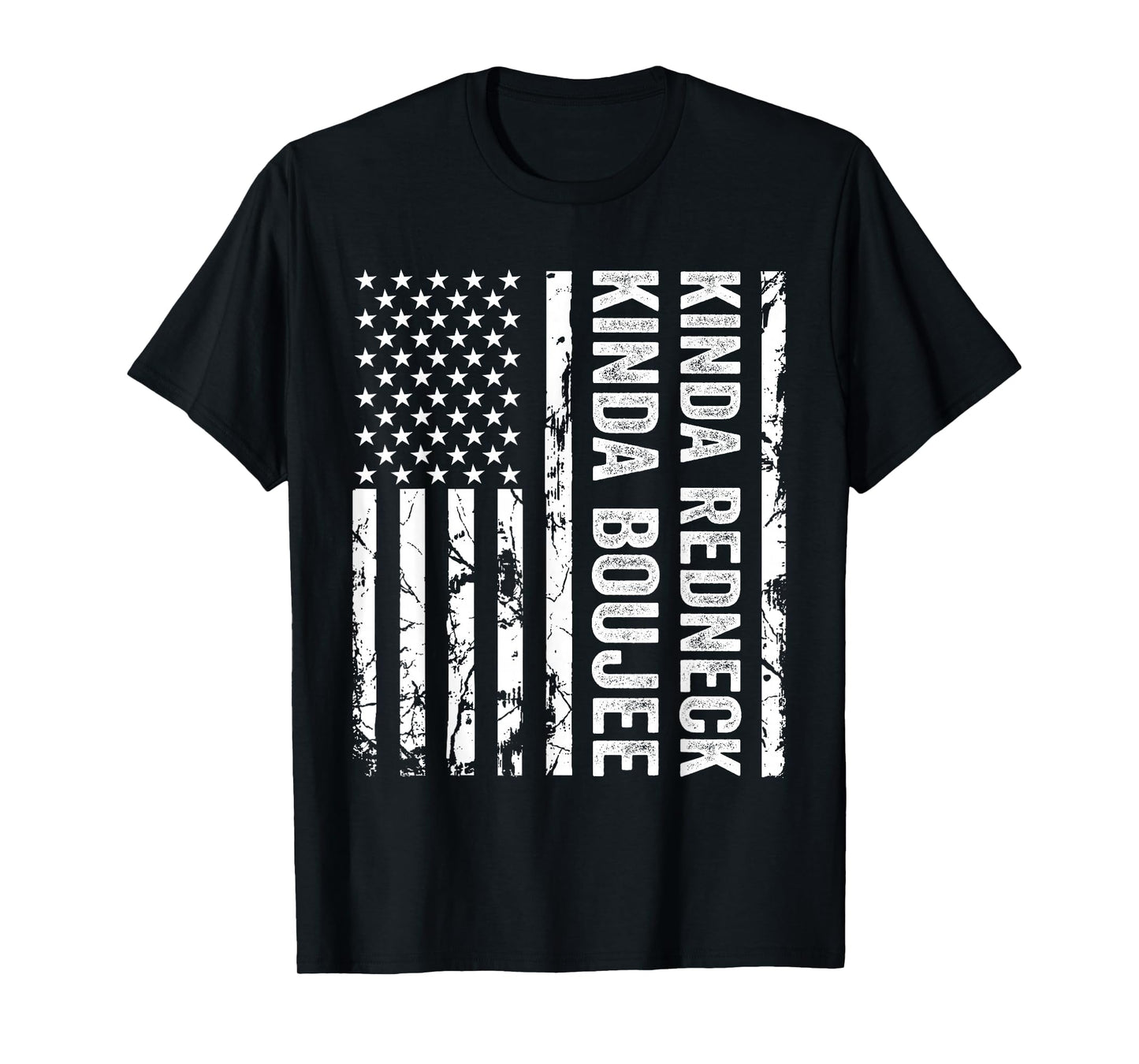 Kinda Redneck Kinda Boujee USA American Flag Southern T-Shirt
