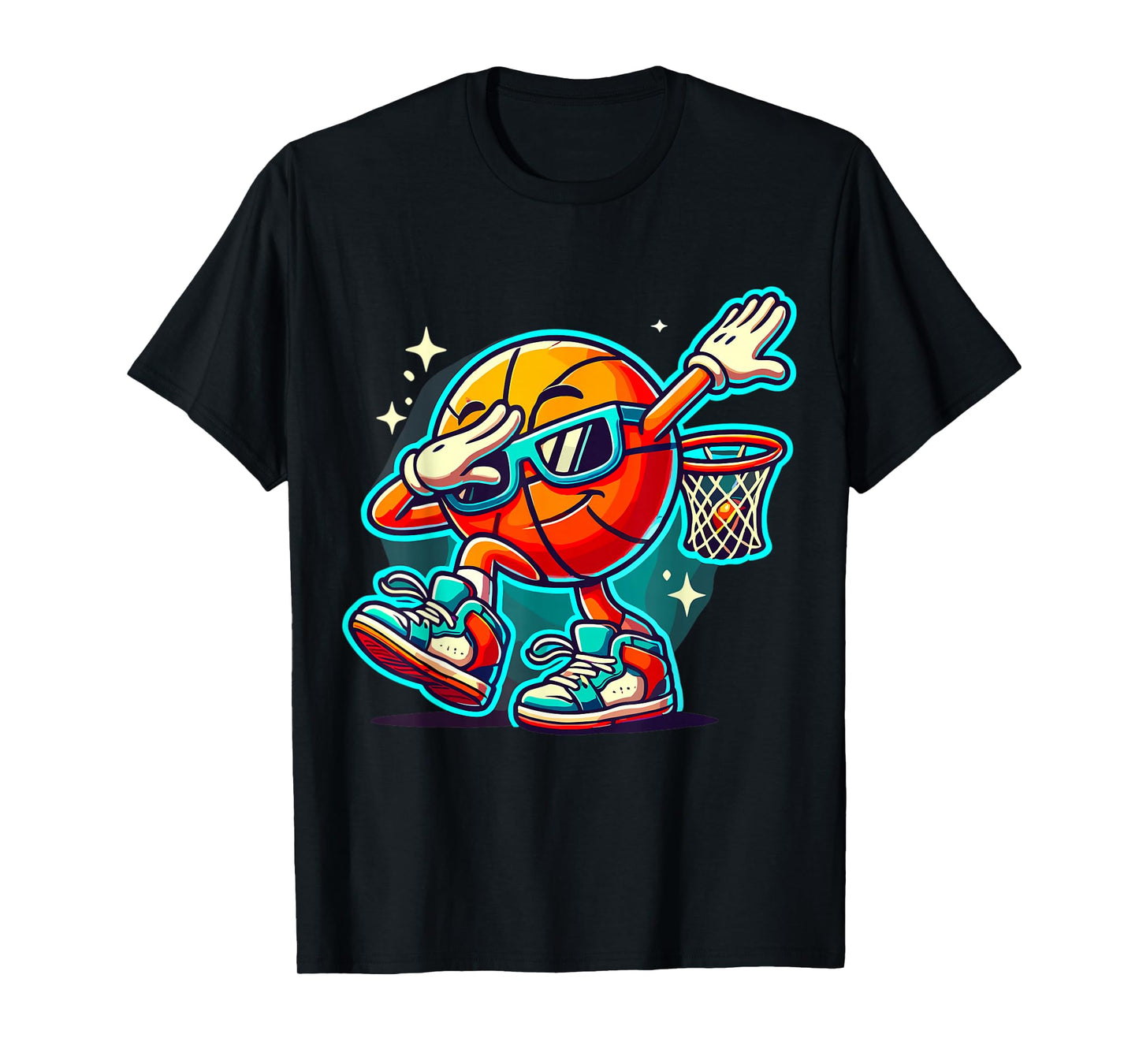 Dabbing Basketball with Sunglasses T-Shirt