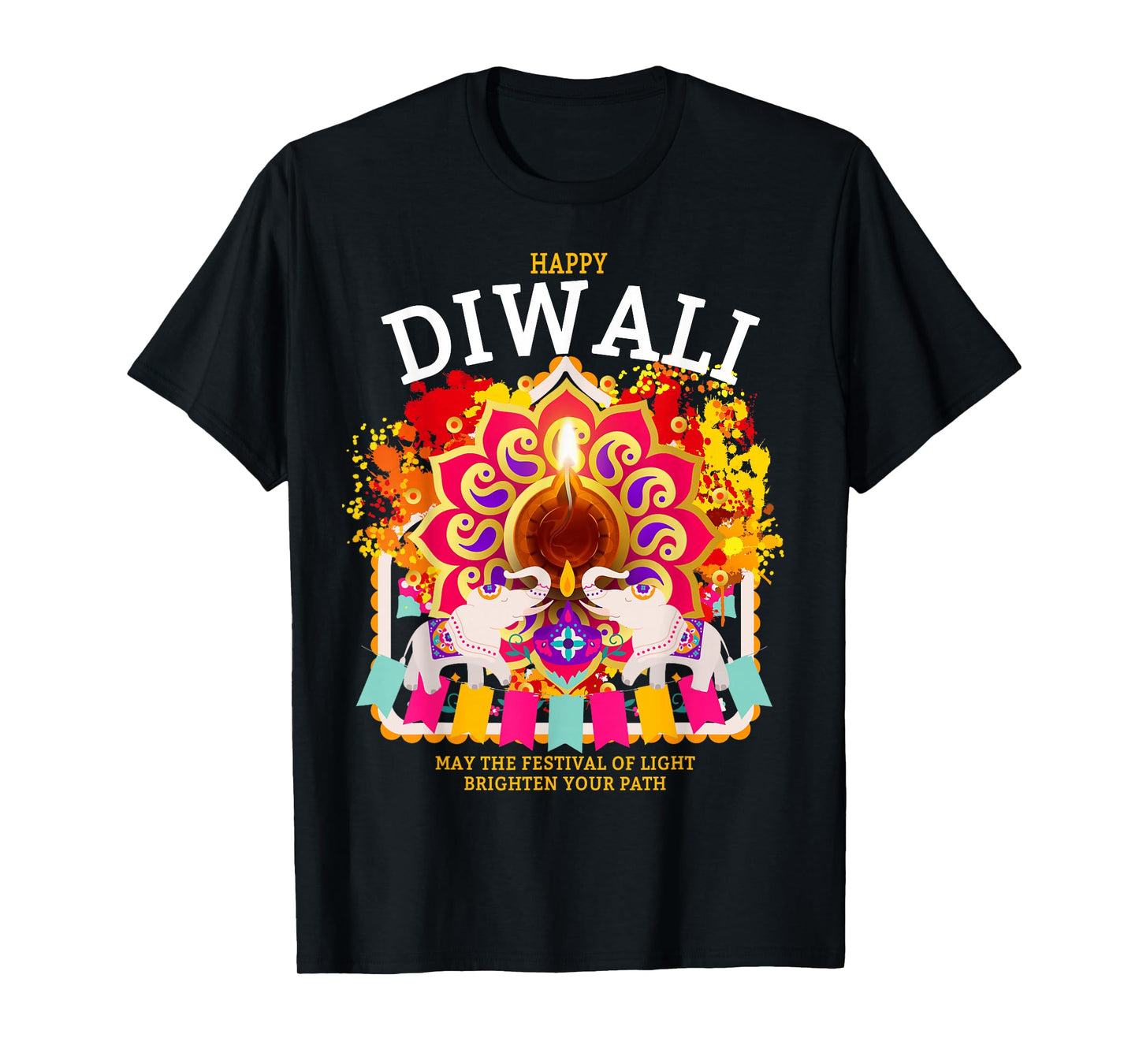 Happy Diwali Festival Outfit Idea For Women & Hindu Diwali T-Shirt