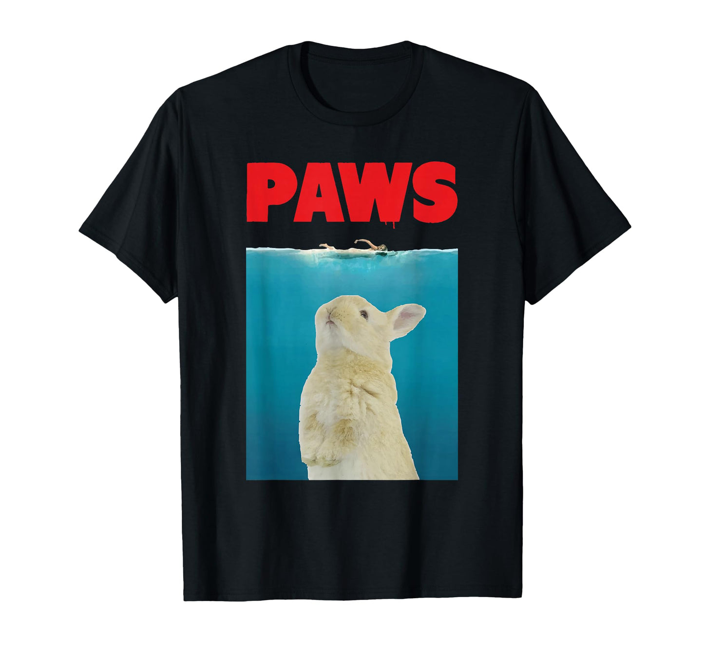 Paws Bunny T-Shirt Funny Parody | Rabbit Lover Gifts T-Shirt