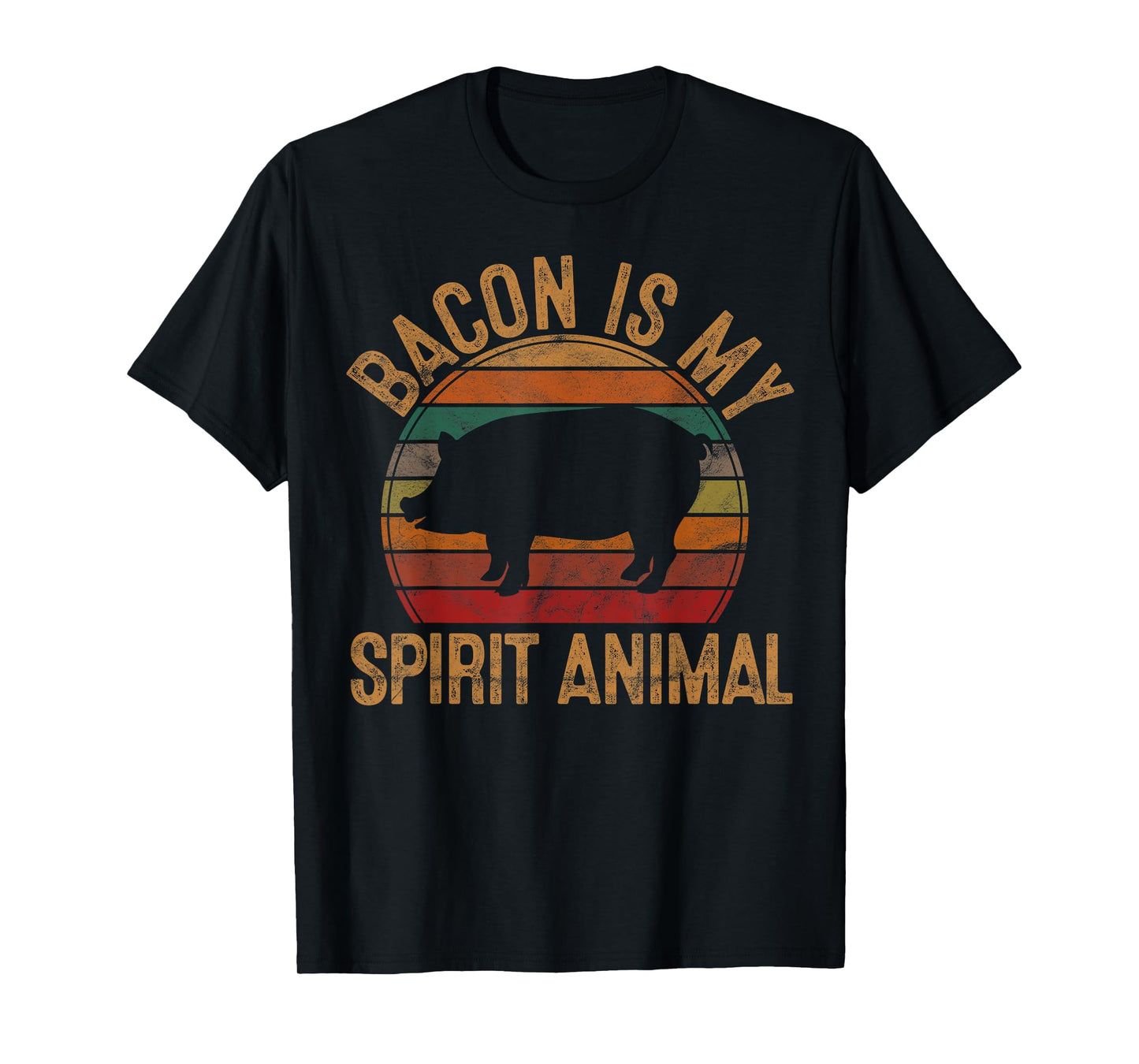 Bacon Is My Spirit Animal Gift Retro BBQ Costume Pork Grill T-Shirt