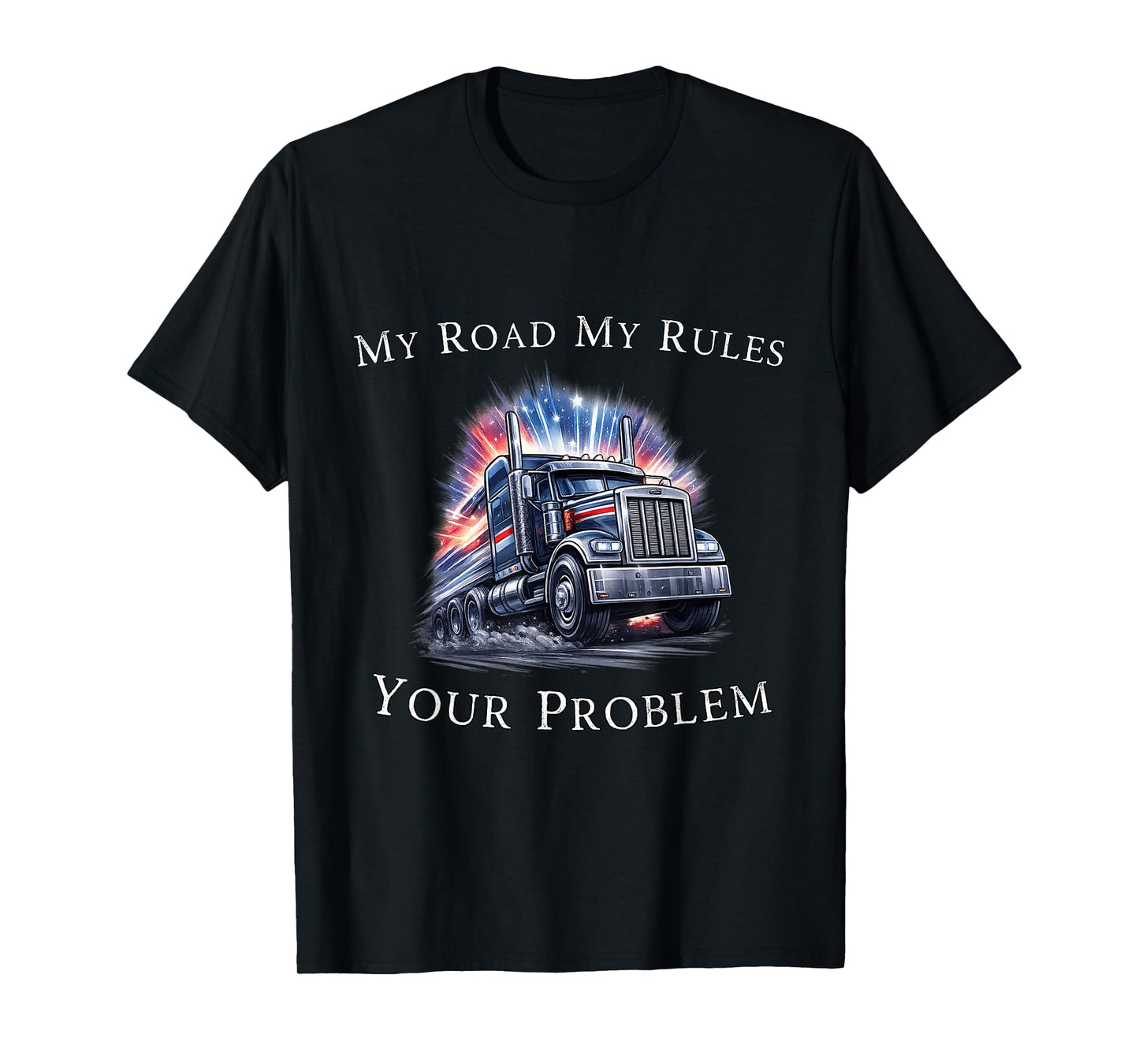 Trucker American Flag Truck Driver T-Shirt