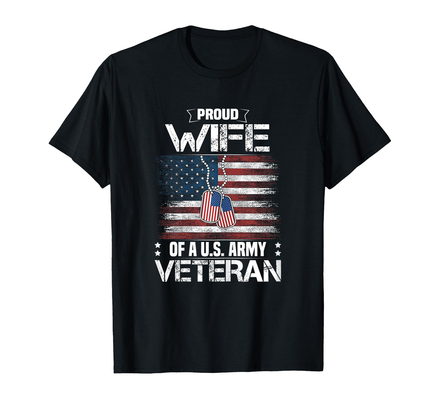 Proud Wife Of A US Army Veteran Day Family Matching T-Shirt