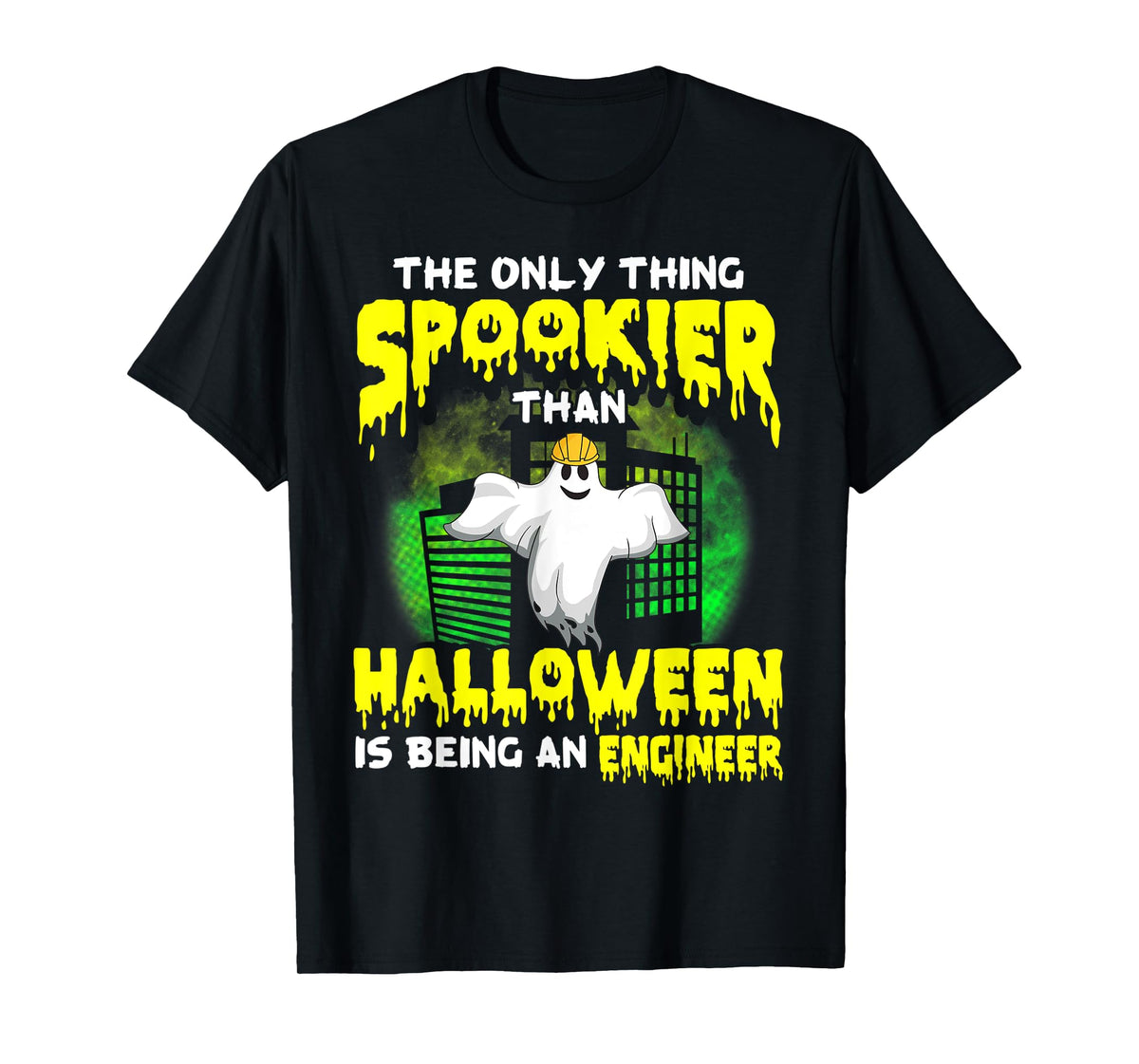 Mens Funny Civil Engineer Halloween Ghost Electrical Engineer T-Shirt