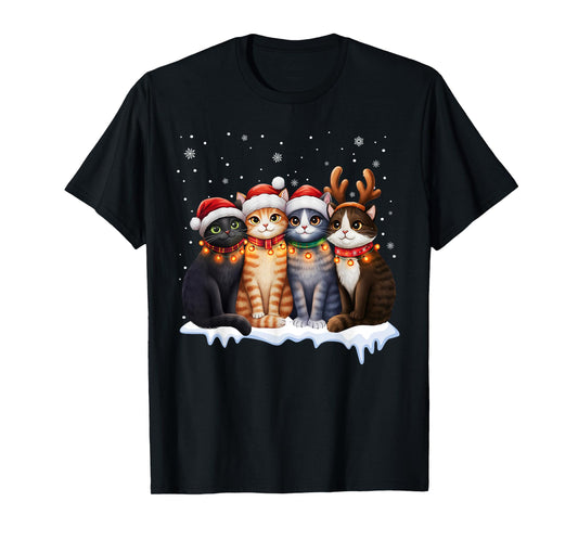Christmas Lights for Cat Lovers Xmas T-Shirt