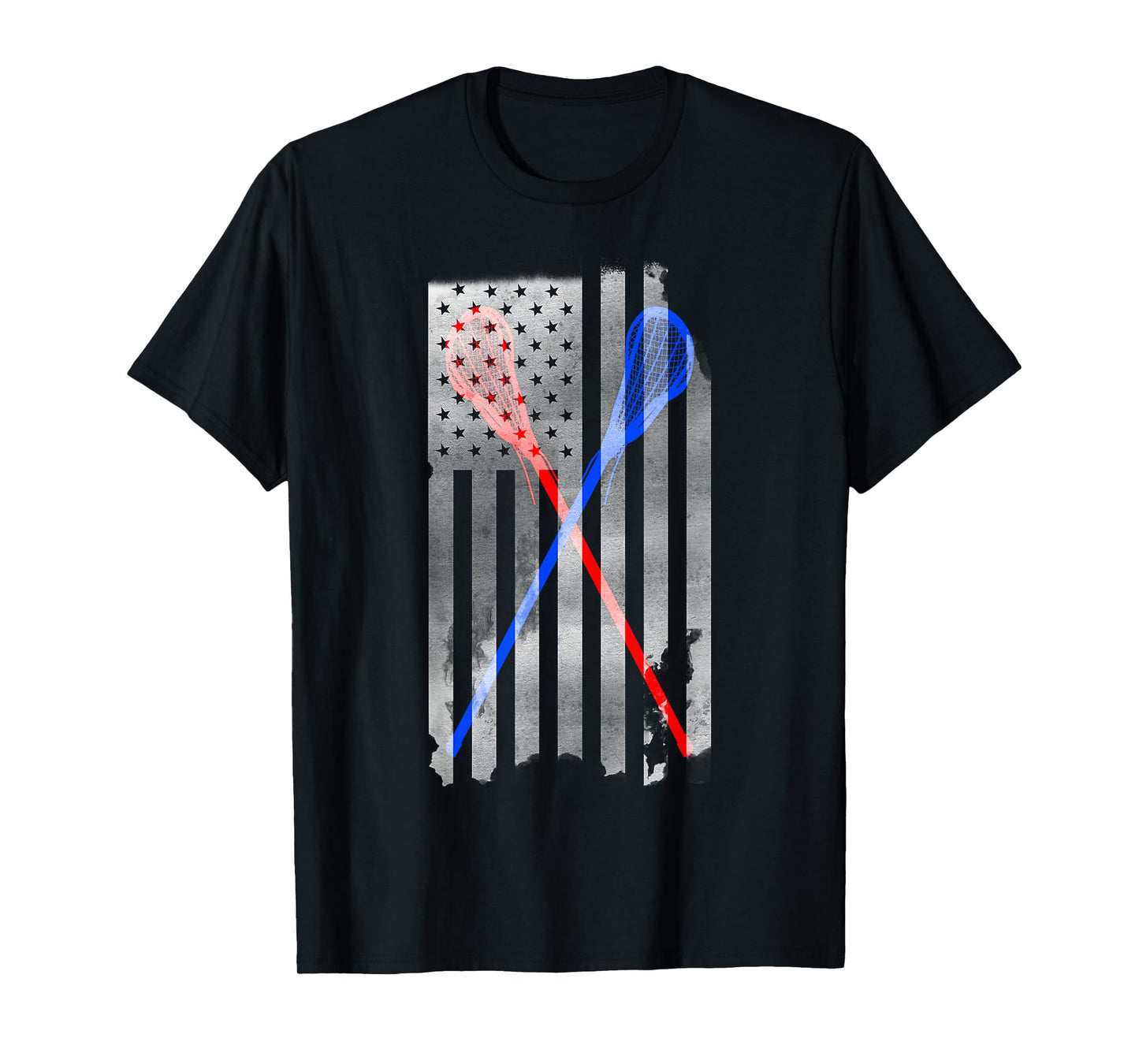 Lacrosse LAX American Flag T-Shirt T-Shirt