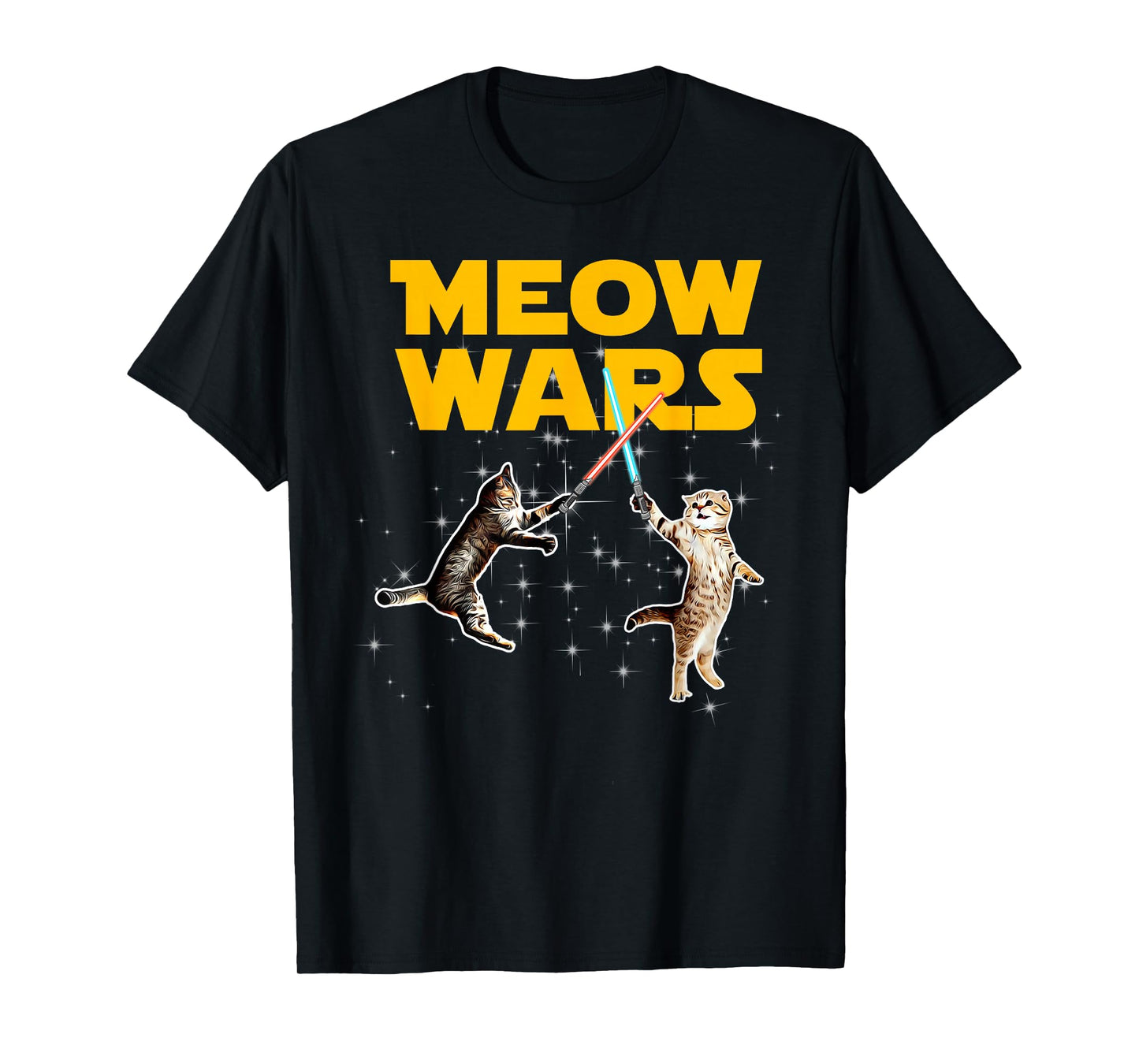 Meow Wars Funny Graphic For Cat Lovers T-Shirt