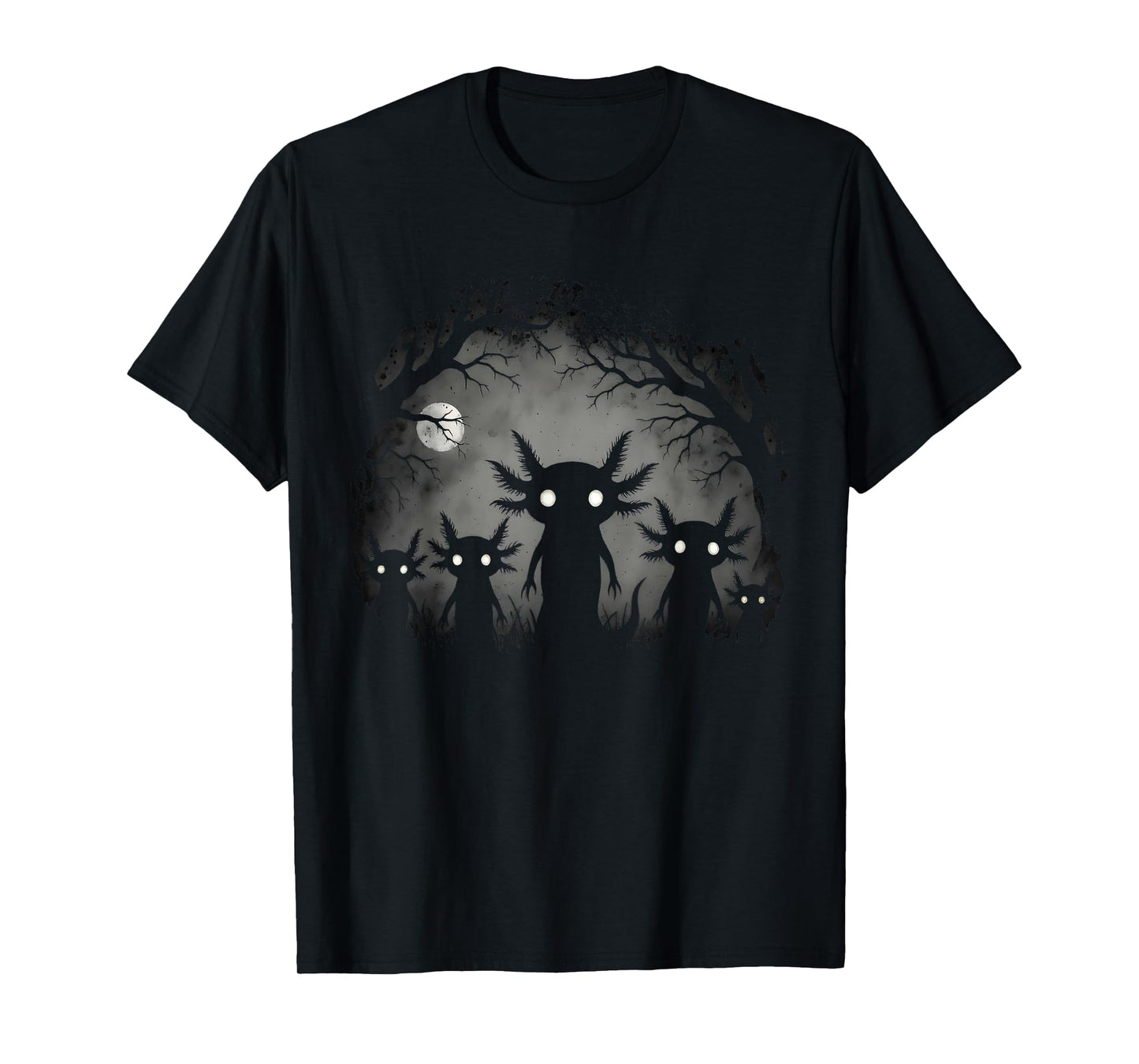 Creepy Gothic Axolotl Aesthetic Horror Grunge Goth Axolotl T-Shirt