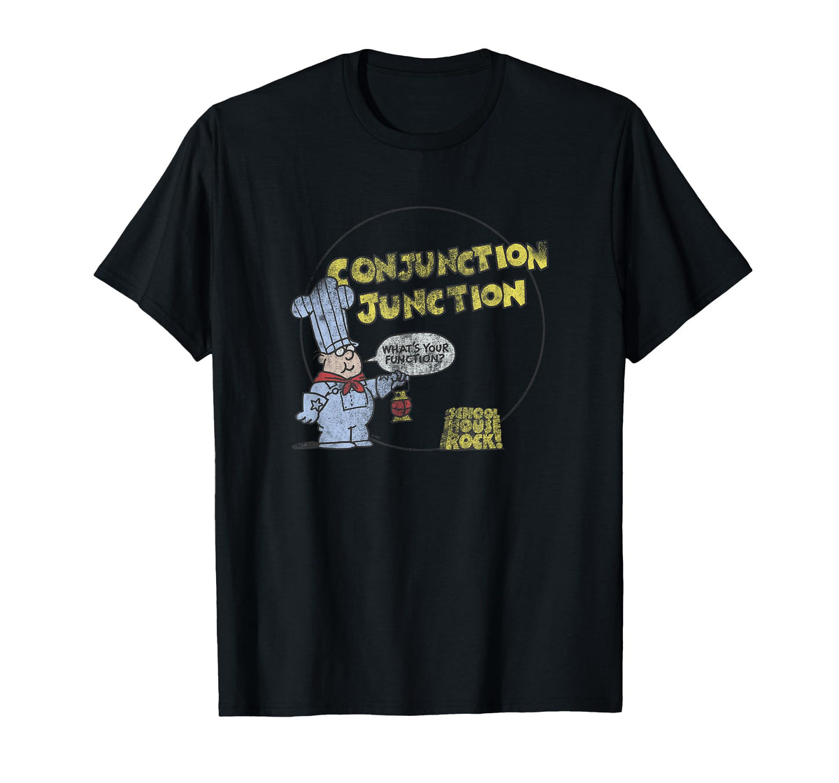 Schoolhouse Rock Conjunction Junction Conductor Retro TV T-Shirt