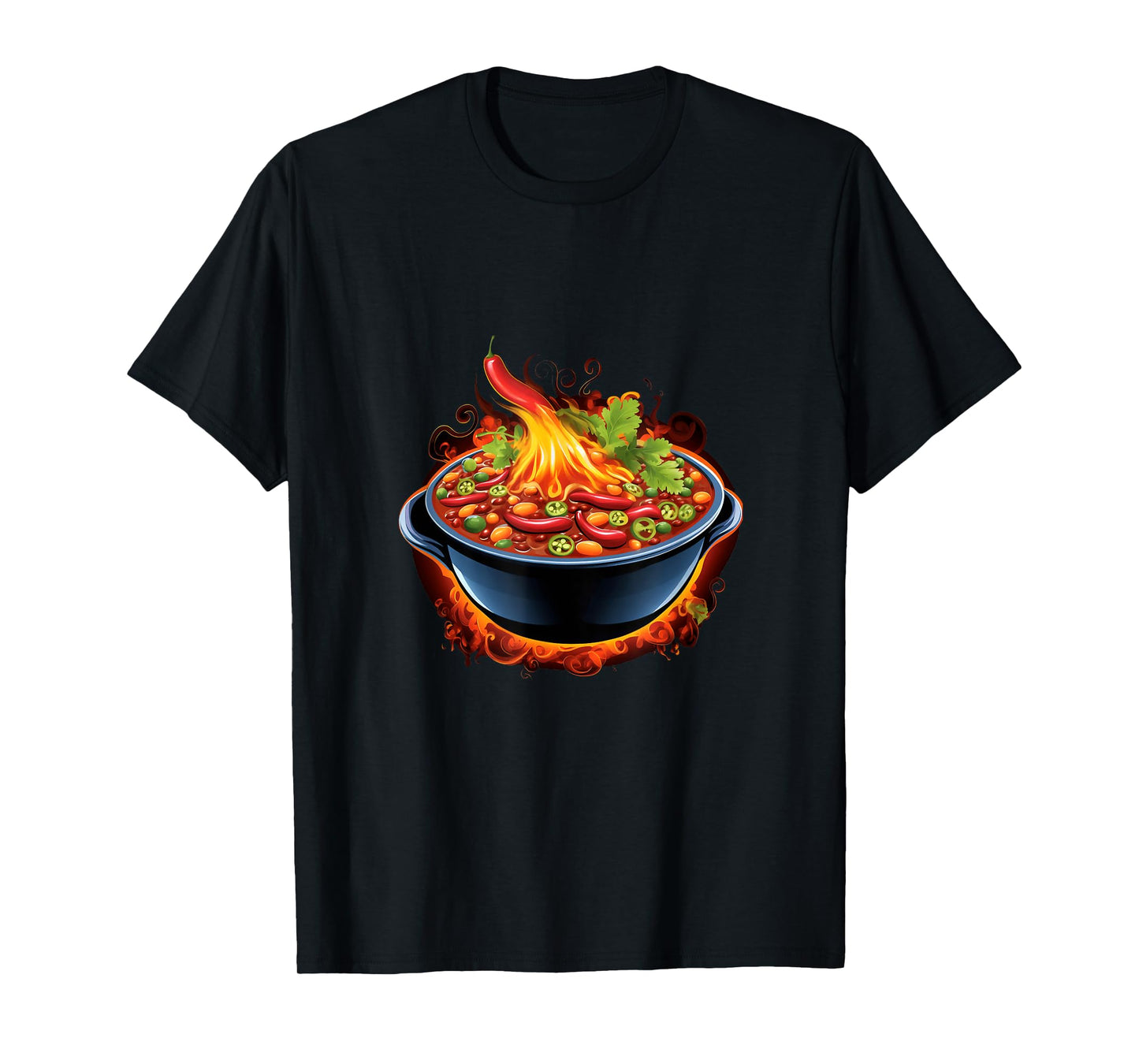 Chili Pepper Steaming Chili Bowl Spicy Pepper T-Shirt