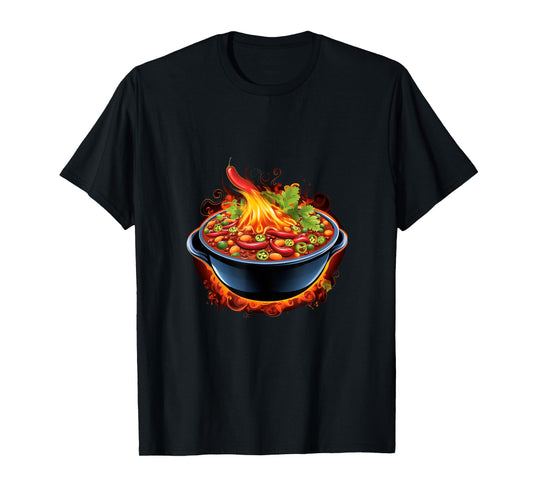 Chili Pepper Steaming Chili Bowl Spicy Pepper T-Shirt