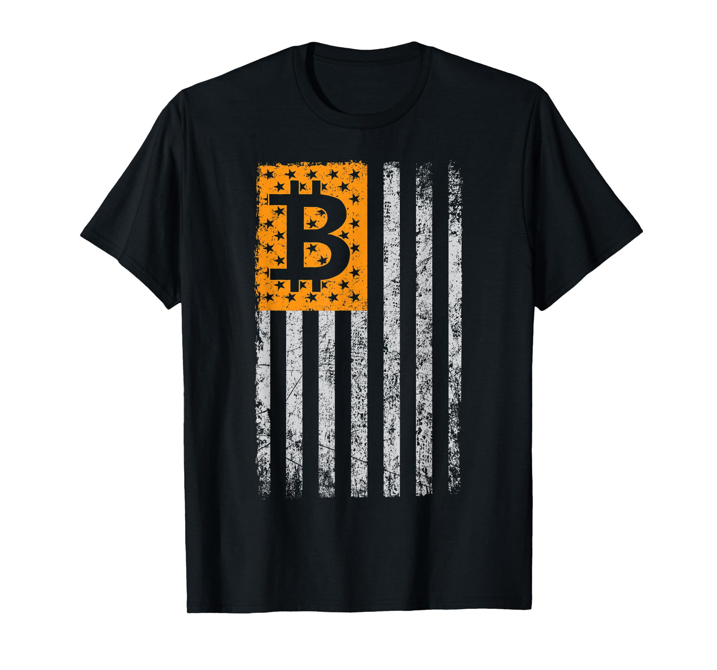 Bitcoin American Flag BTC USA Crypto Currency Blockchain T-Shirt for Women Kids Men