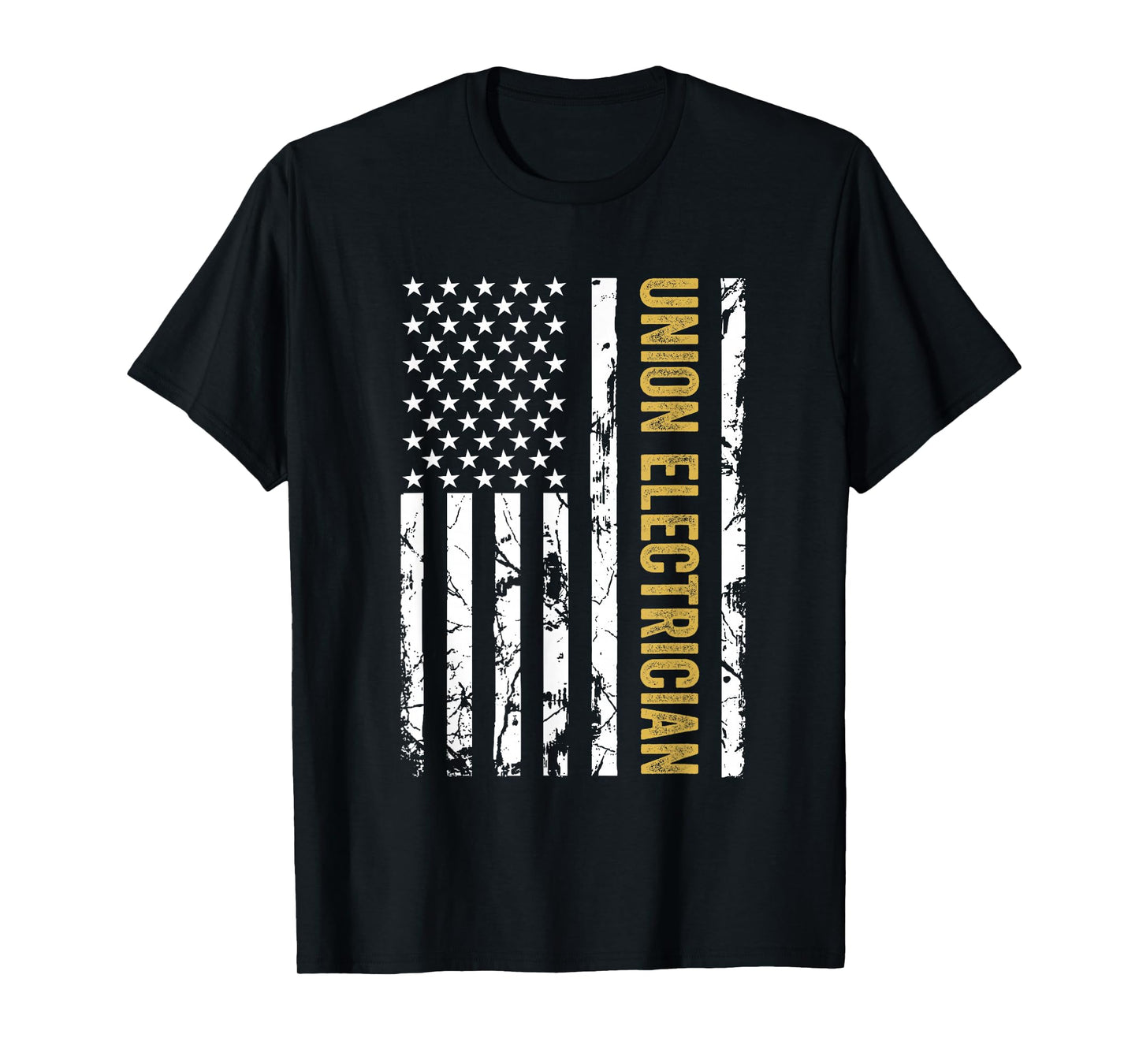Union Electrician USA American Flag Pro Union Workers Rights T-Shirt