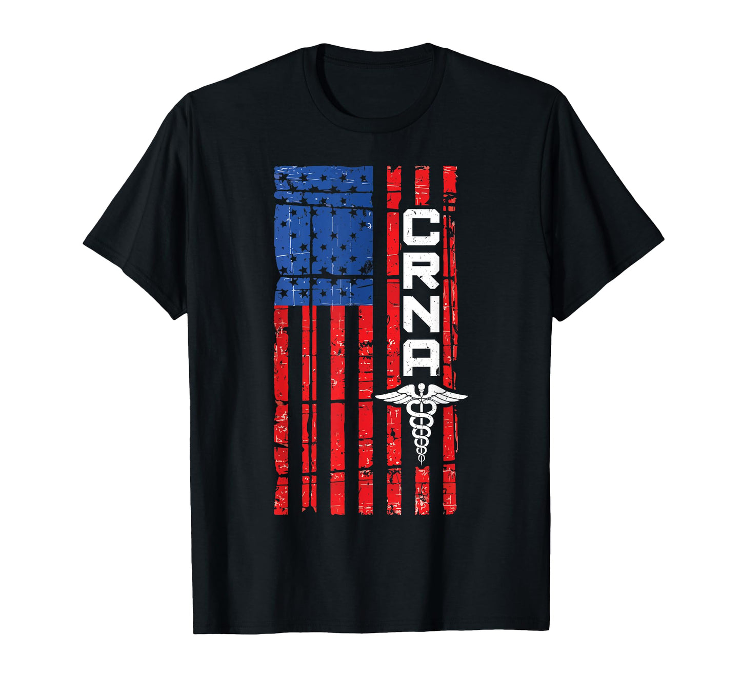CRNA American Flag USA T-Shirt For Proud Nurses T-Shirt