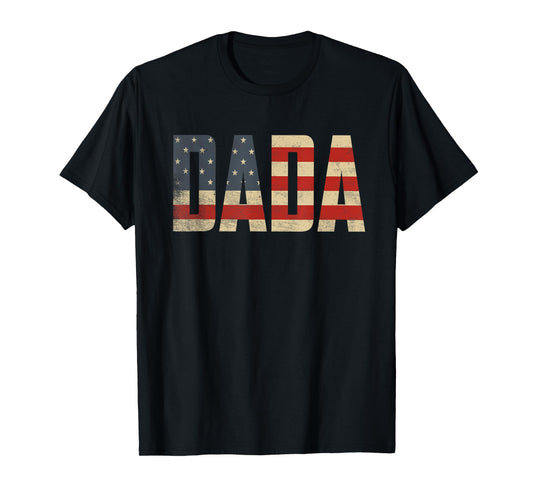Dada Bold Patriotic American Flag Father’s Day Dada T-Shirt