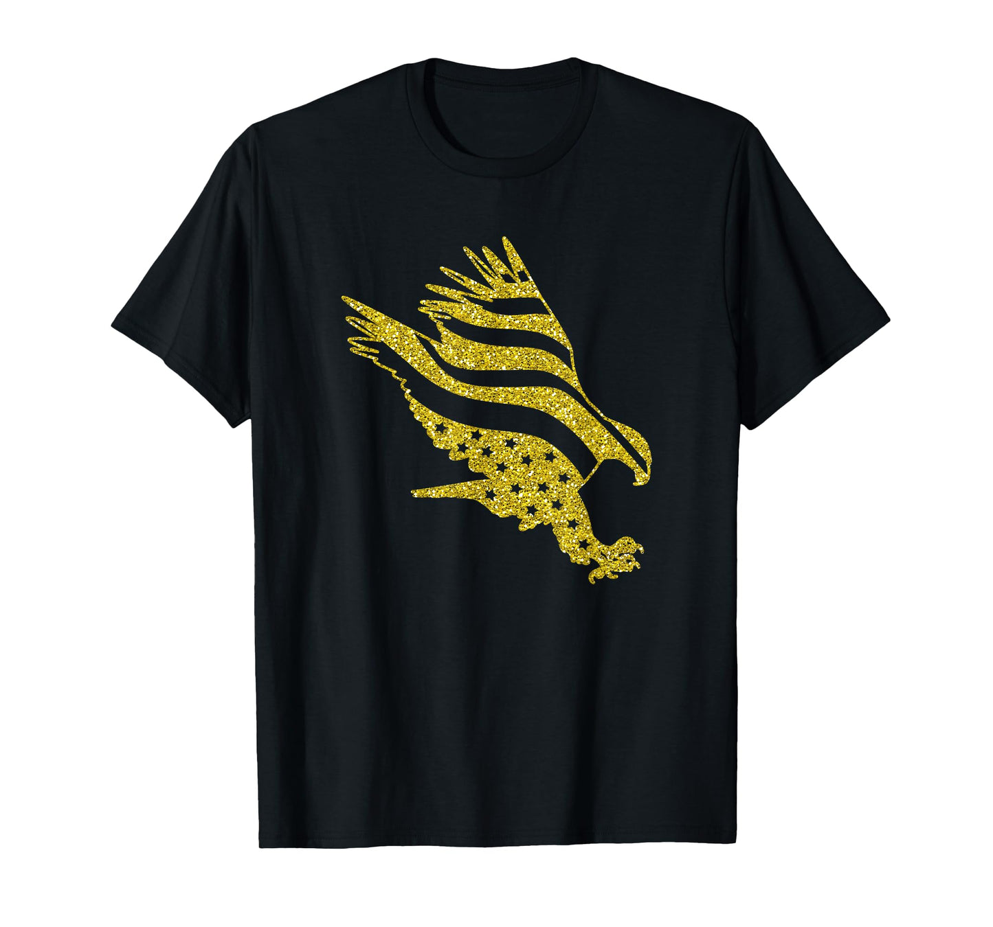 Patriotic T-Shirt Golden American Eagle Men Women Kids Gift T-Shirt
