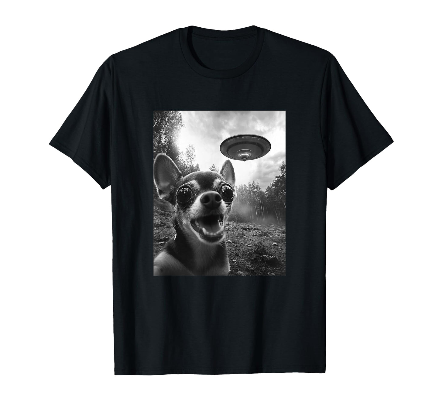 Alien UFO Funny Meme Chihuahua T-Shirt