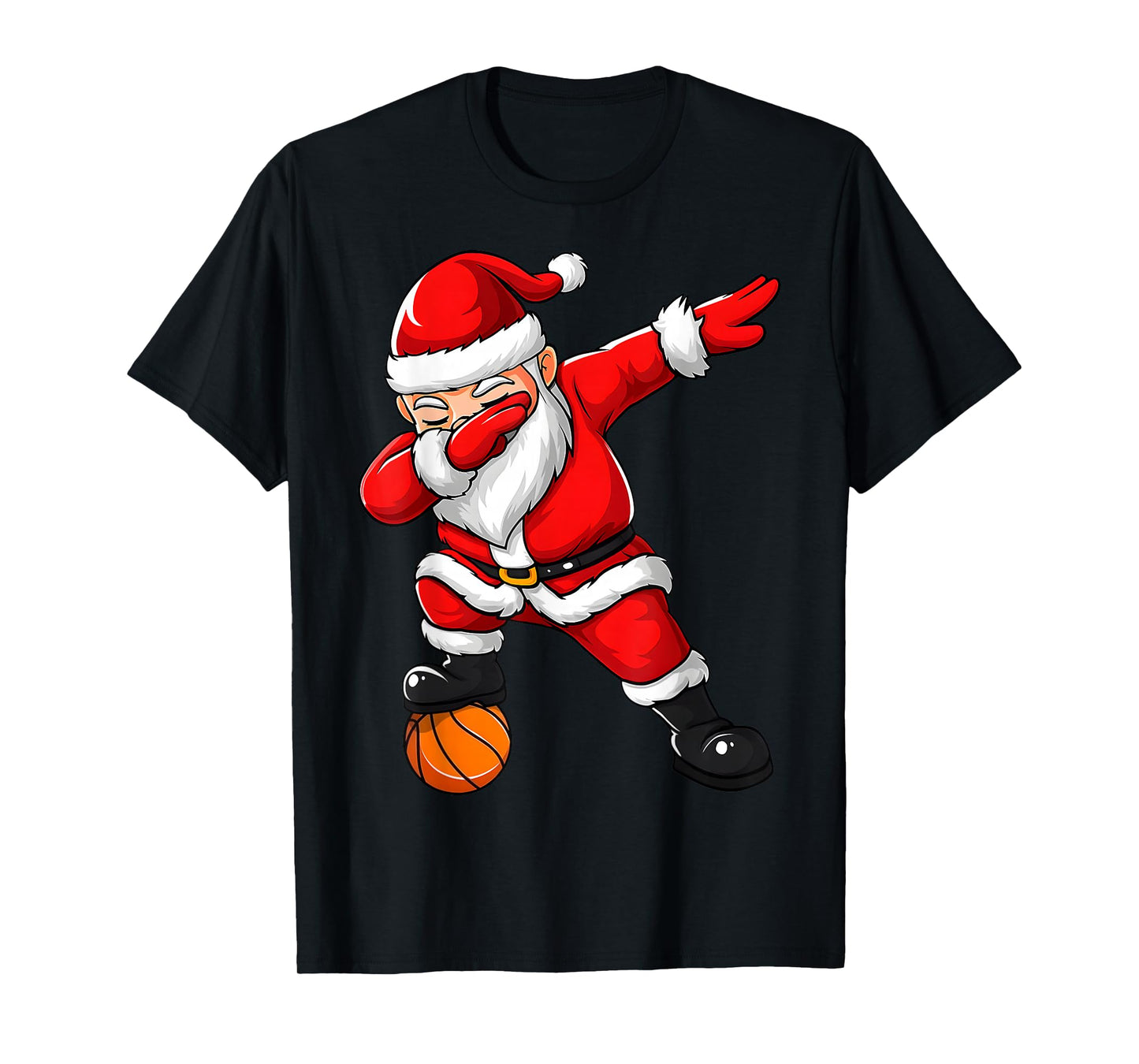 Dabbing Santa Basketball Christmas Funny Sports Player Lover T-Shirt