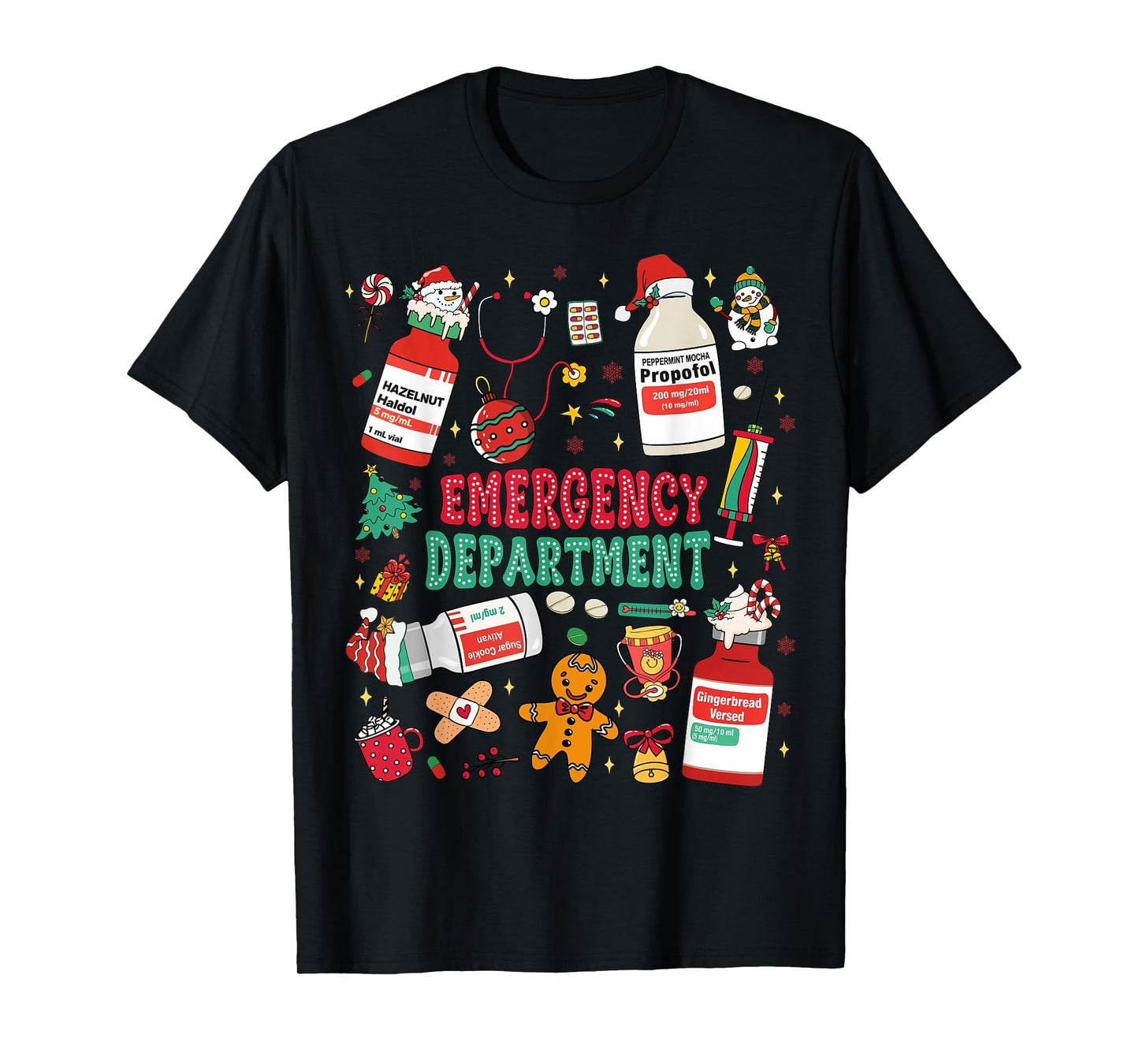 Christmas Emergency Room ER RN Nurse Department Healthcare T-Shirt