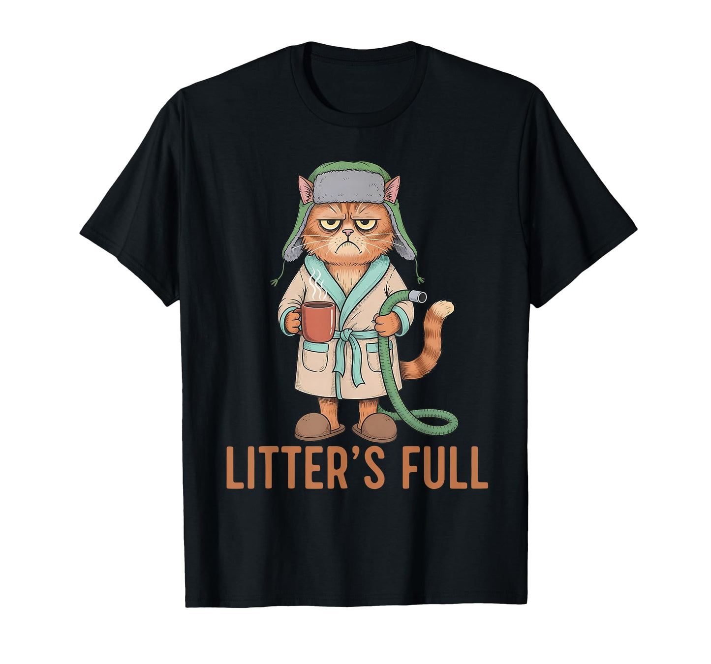 Funny Litter’s Full Cat Parody Cute Cat Lover Christmas Xmas T-Shirt
