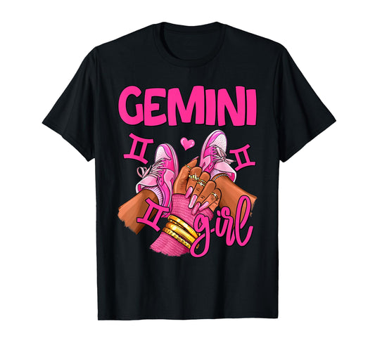 Gemini Girl Birthday Queen Women Sneakers Zodiac Sign T-Shirt