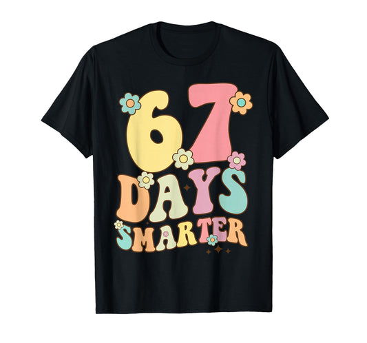67 Days Smarter Happy 67th Day of School Teachers Boys Girls T-Shirt