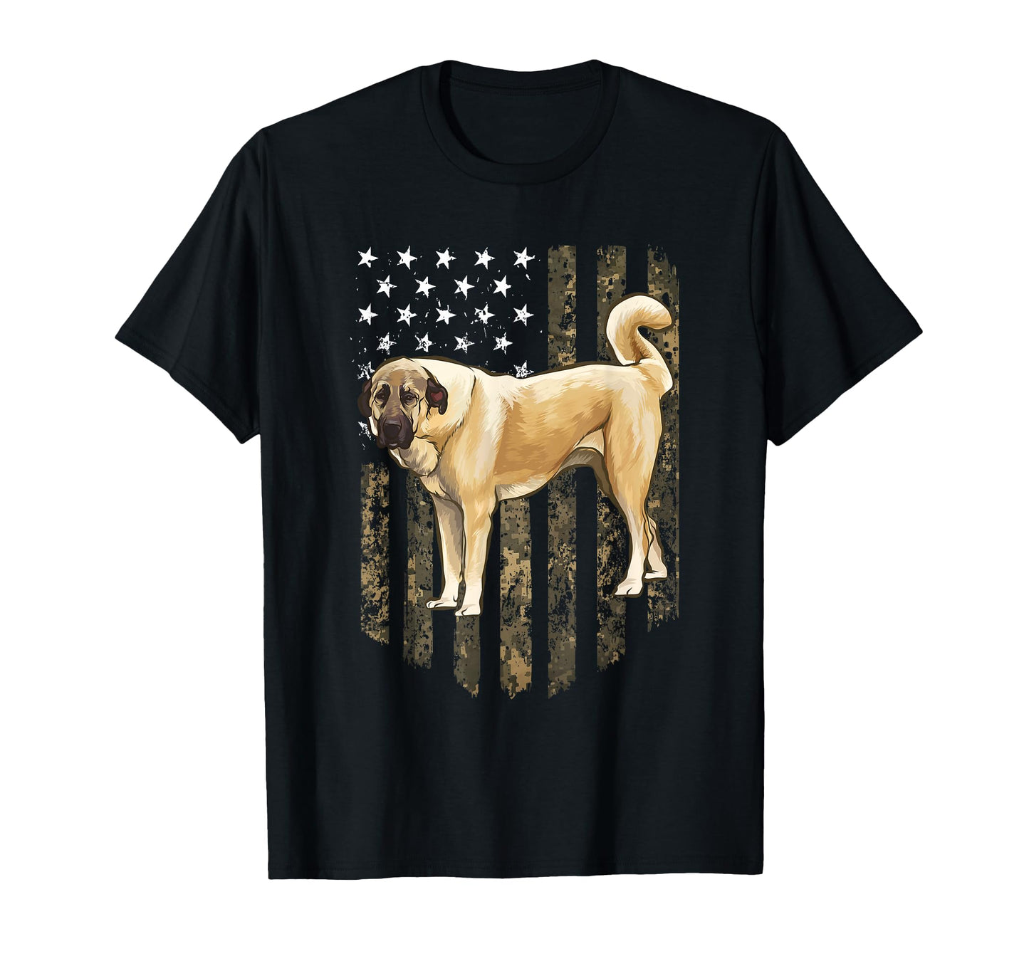Camo American Flag Anatolian Shepherd Dog 4th Of July USA T-Shirt