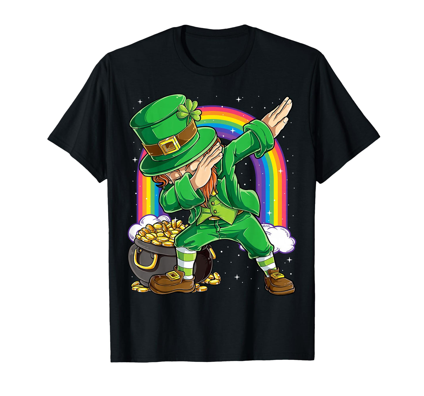 St Patricks Day Dabbing Leprechaun Boys Girls Men Dab Dance T-Shirt Small