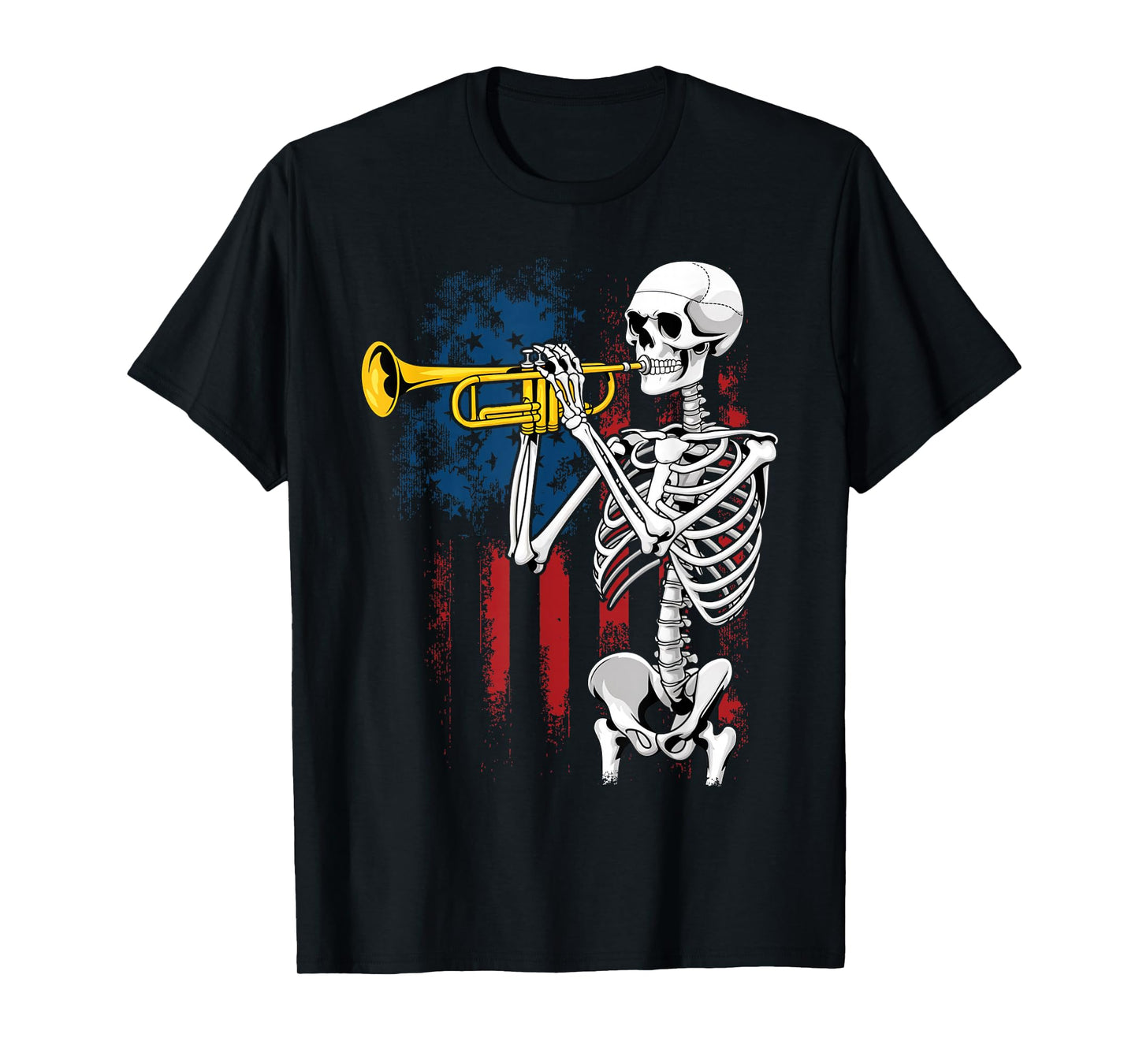 Trumpet Lover Forever - Skeleton Playing Trumpet T-Shirt