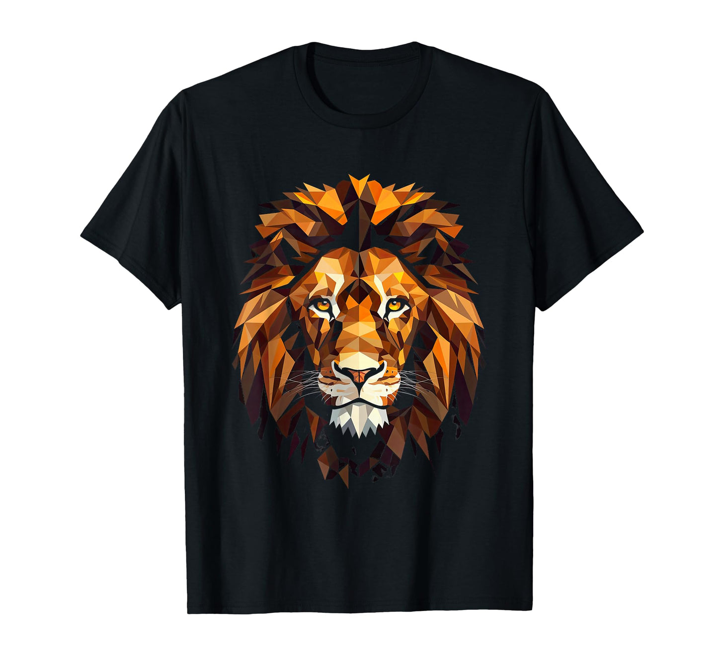 Lion Colourful Lion from Africa King of Animals Polygon T-Shirt