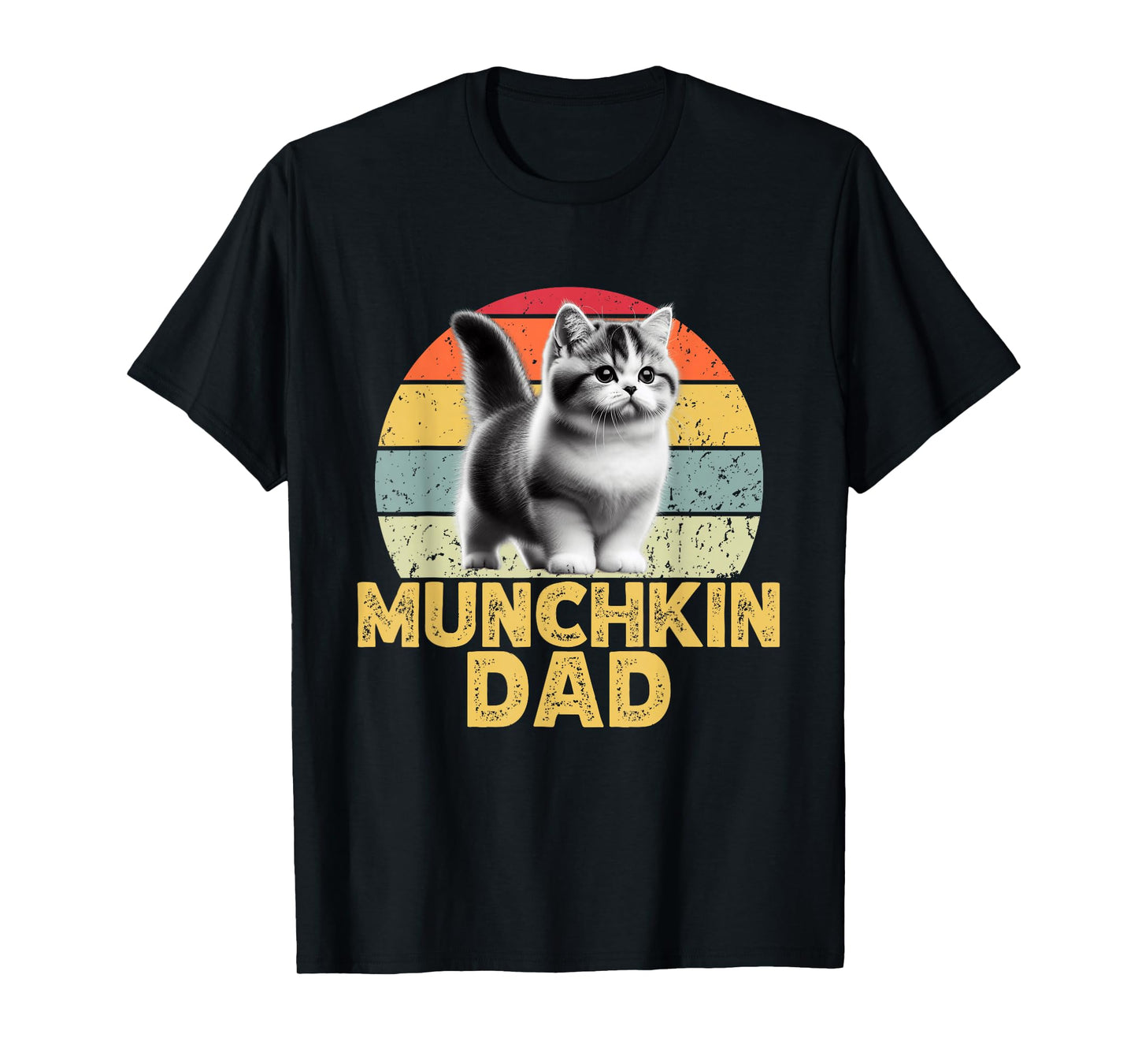 Munchkin Cat Dad Funny I Love My Munchkin Cat Retro T-Shirt