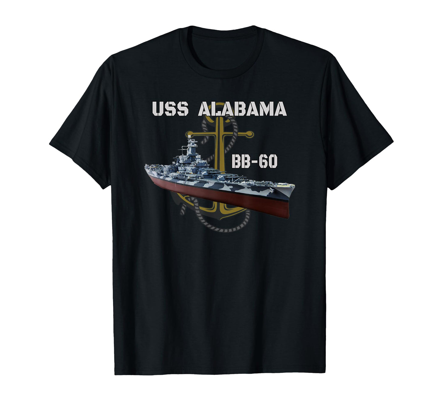 USS Alabama BB-60 Battleship WW2 American Warship Veterans T-Shirt